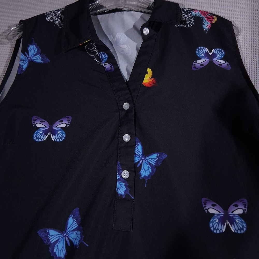 Rosegal Plus Womens 3X House Dress Bundle Butterfly Floral Lace Tunics Lot of 3 - Picture 12 of 16
